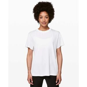Lululemon All Yours Boyfriend Tee White Women's 8